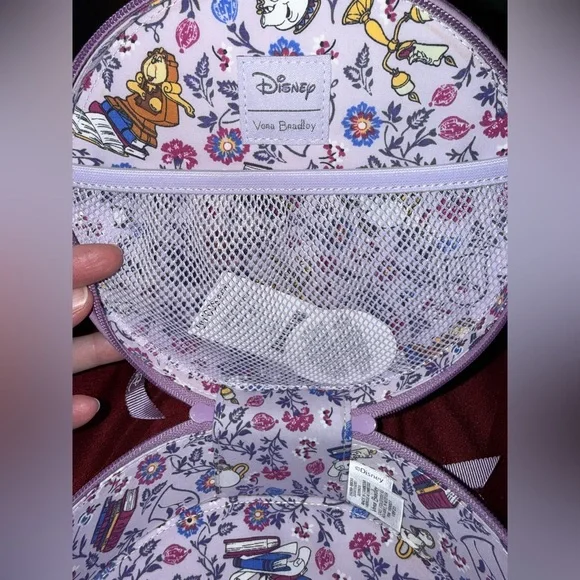 Vera Bradley Disney Beauty and the Beast Mrs Potts and Chip Cosmetic Case - Picture 4 of 7